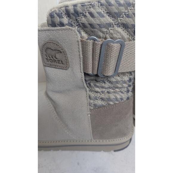 Sorel Newbie suade leather winter snow boots warm two tone gray sz 6.5 womens - Picture 6 of 10